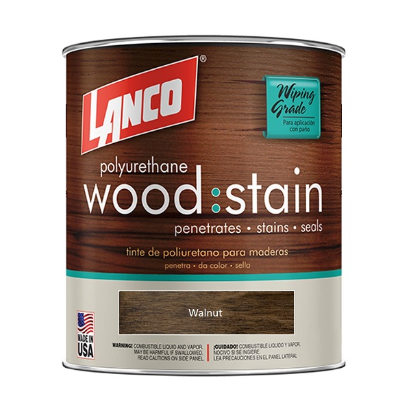 Tinte de poliuretano Wood Stain para madera color Walnut de 1/4gl