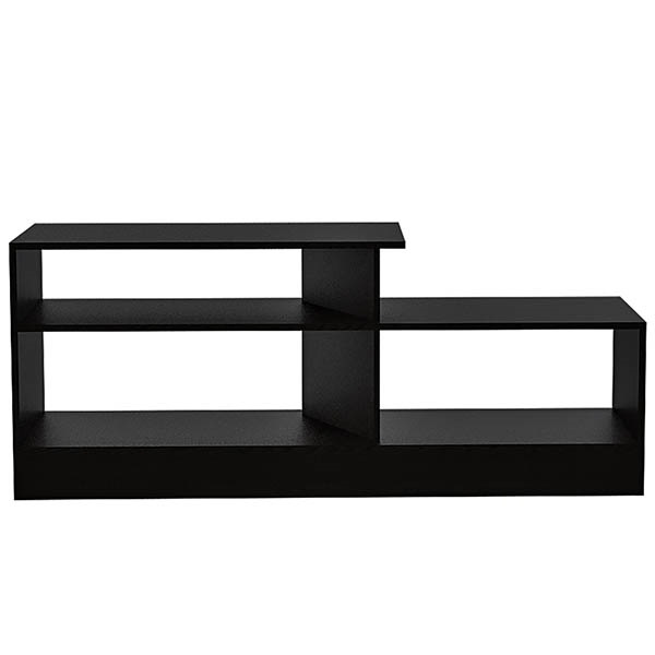 Mesa para TV de color negro modelo Greca de 56cm x 135cm x 36cm