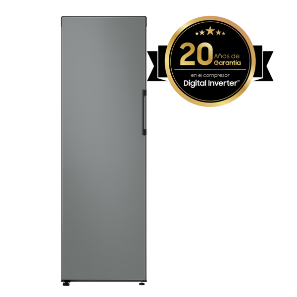 Congelador vertical de 1 puerta Bespoke de 11p3 color gray