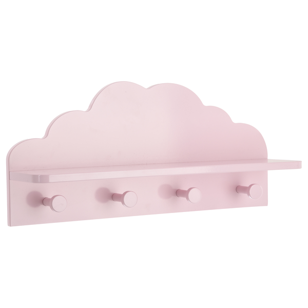 Tablilla con gancho diseño nube color rosada