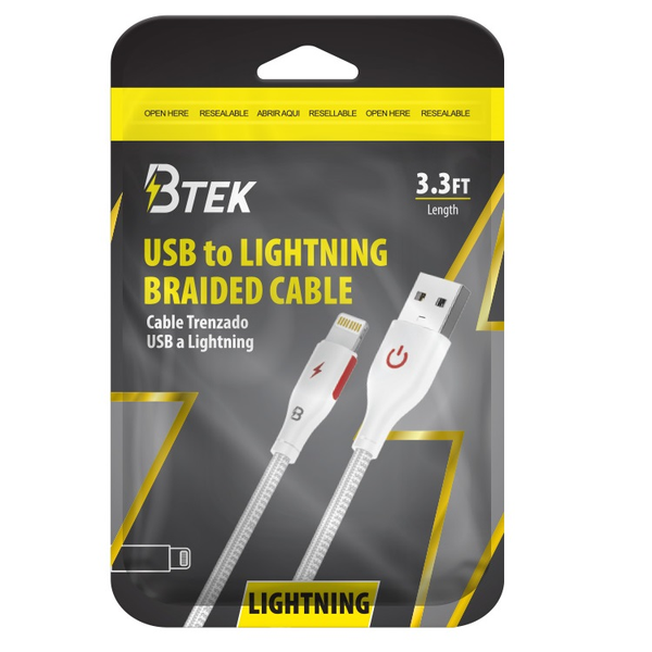 Cable USB a Lightning de color blanco