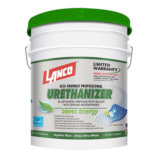 Pintura impermeabilizante Urethanizer para techos color blanco de 5gl