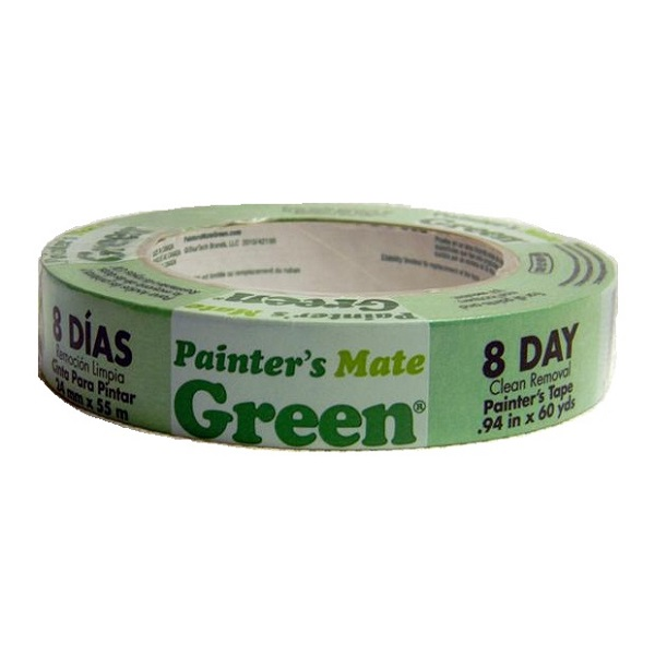 Cinta adhesiva para enmarscarar de 3/4" de color verde