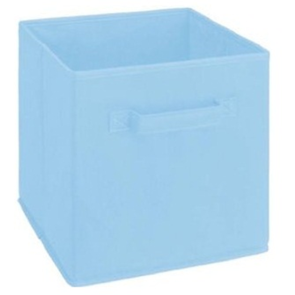 Cajón de tela de 10.5"x10.5"x11" azul pastel se adapta al cubeicals