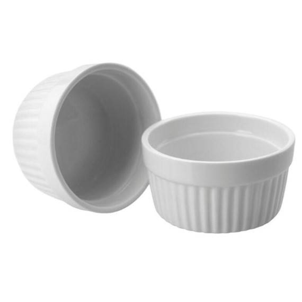 Juego de envases de cerámica 185ml color blanca