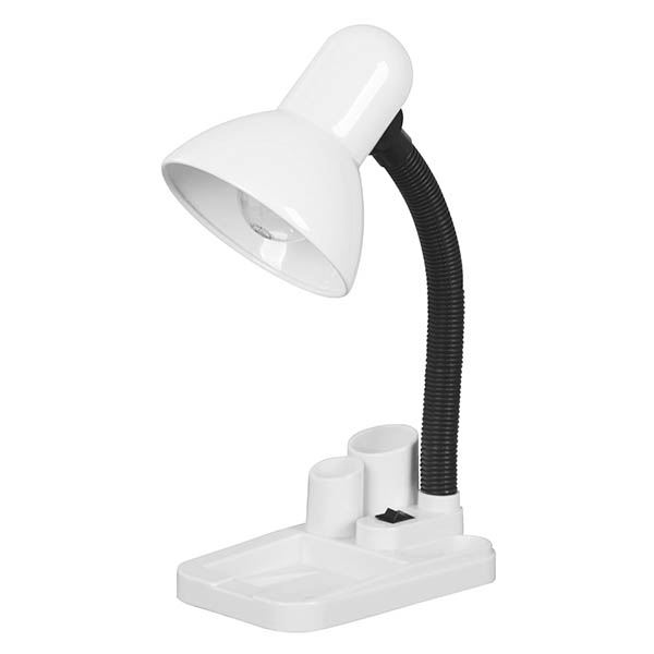 Lámpara de mesa blanca de 1 luz E27 40W