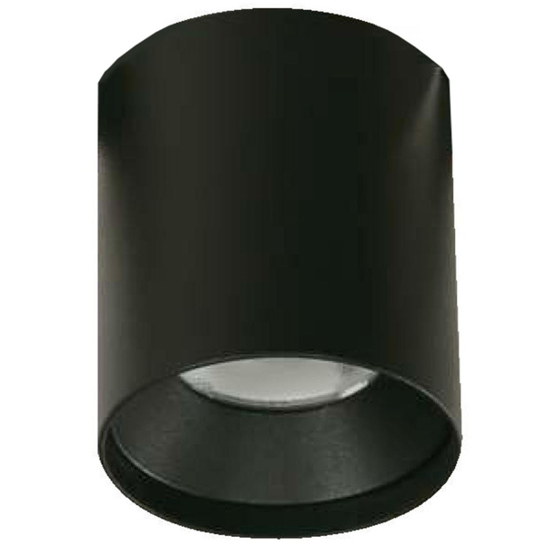 Lámpara Led de techo riel negra fija de 1 luz 8W