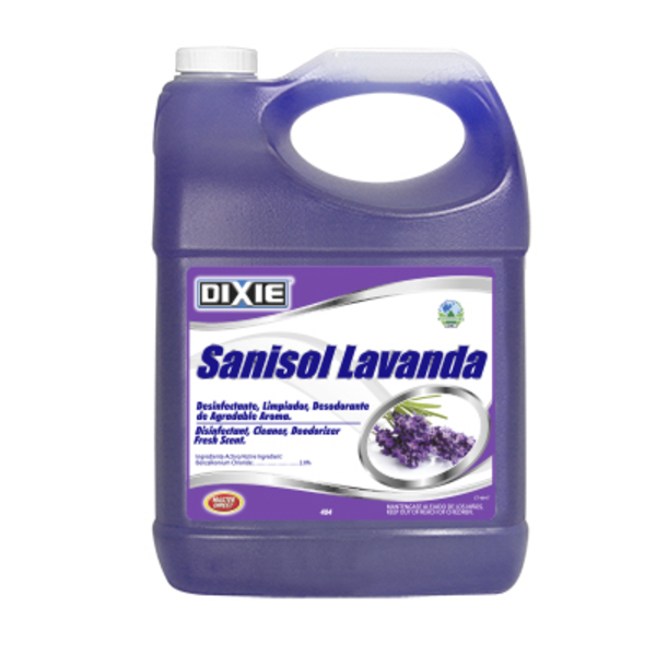 Desinfectante Sanisol concentrado con fragancia a lavanda de 3.78 L