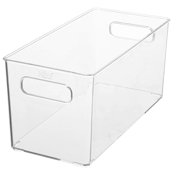 Cesta rectangular transparente Selena de 15cm x 31cm