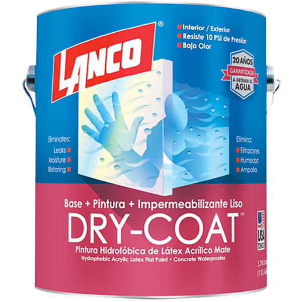 Pintura impermeabilizante Dry Coat 3 en 1 color blanco 1gl