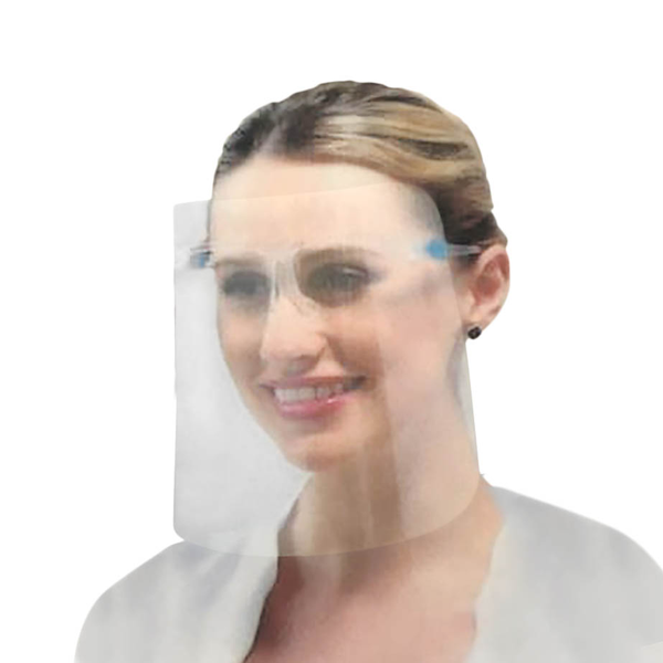 Máscara para protección de rostro con aro de lentes