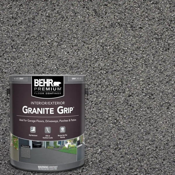 Pintura antiderrapante para pisos Granite Grip color gris de 1gl