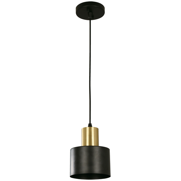 Lámpara colgante Virgina negra de 1 luz E27 60W