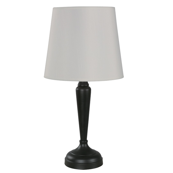 Lámpara de mesa negra de 1 luz E27 60W