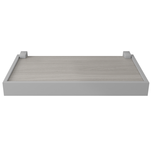 Repisa recta 10cm x 40cm Duetto concreto con soporte color gris