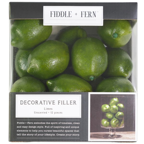 Caja decorativa de limones verdes para relleno 12 unidades