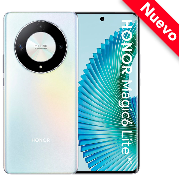 Celular Honor Magic6 Lite de 8GB 256GB color titanio plateado
