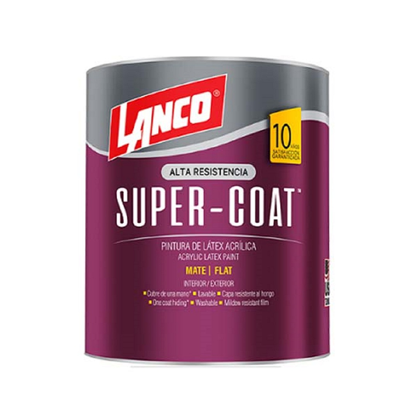 Pintura de látex acrílica super coat de base tint de 1/4gl