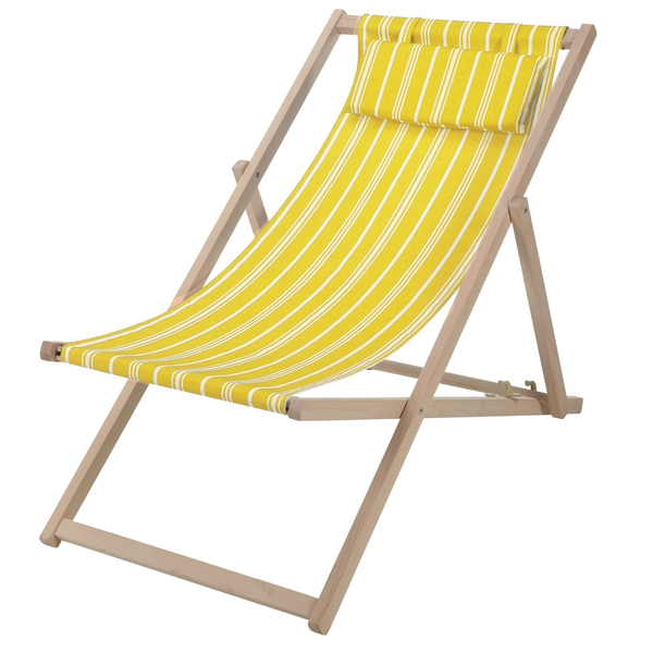 Silla plegable de playa color amarillo