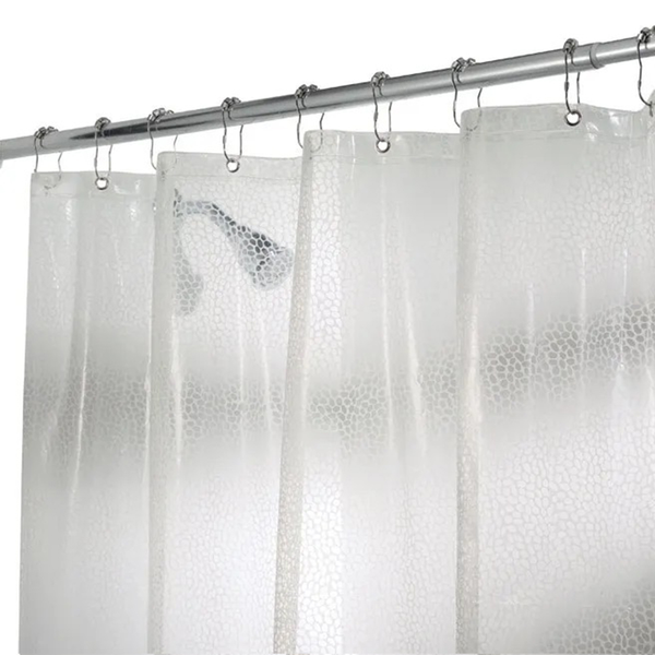 Cortina transparente para baño -modelo rain vinil