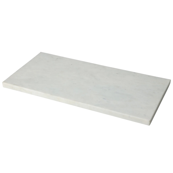 Tabla de mármol rectangular color gris claro
