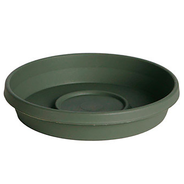 Base para pote redondo de 152 mm verde oliva de  plástico 6 pulg.