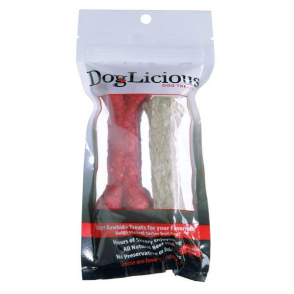 Huesos comestibles para perro de sabores variados - 2 unidades