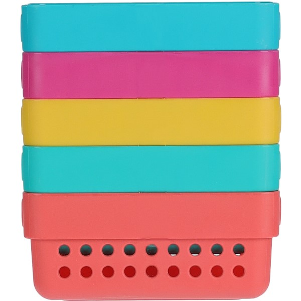 Set de 5 mini canastas plásticas de colores