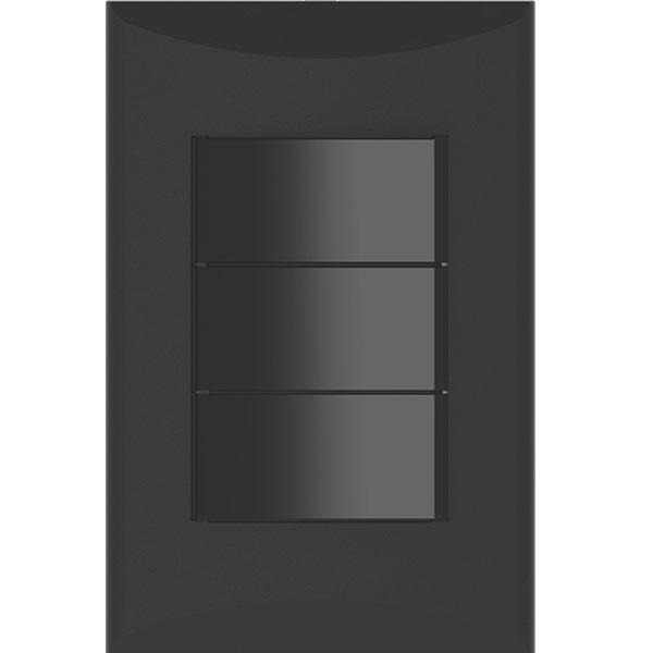 Interruptor triple de 15A y 110V color negro