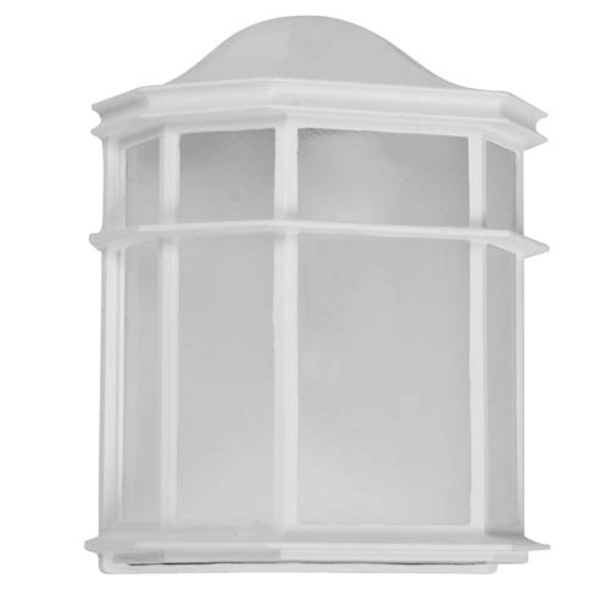 Lámpara de pared blanca de 1 luz E27 60W para exterior