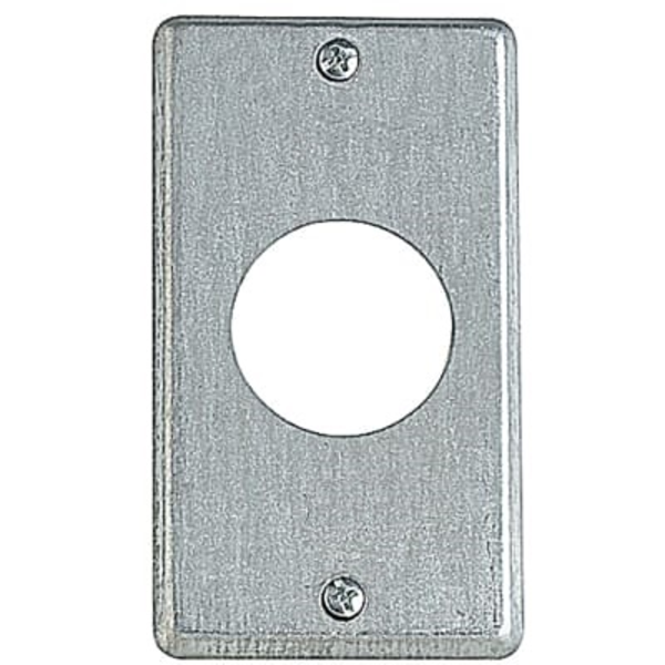 Tapa rectangular sencilla de metal 2" x 4" para tomacorriente