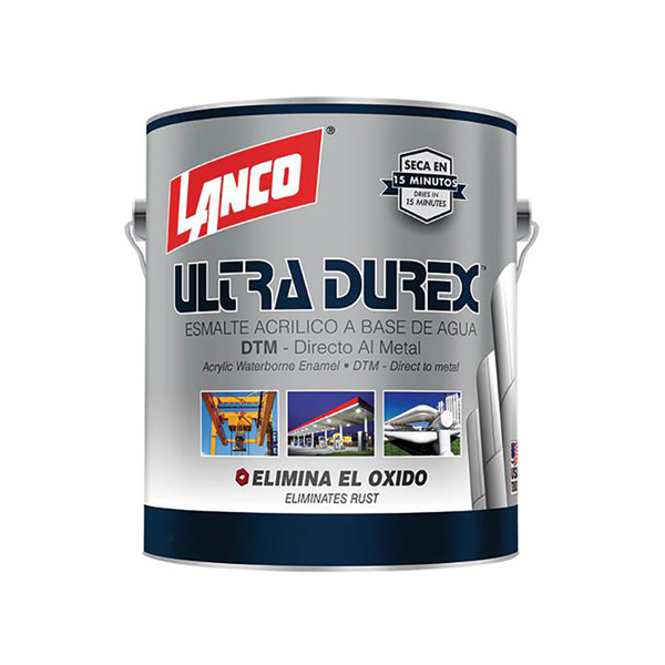 Pintura de esmalte acrílico Ultra Durex DTM color blanco 1/4gl