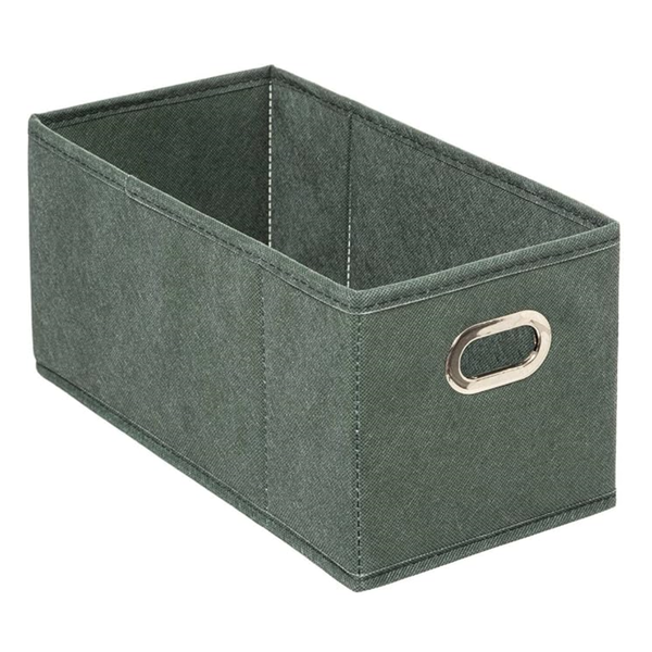 Cajón de tela de 15cm x 31cm color verde caqui