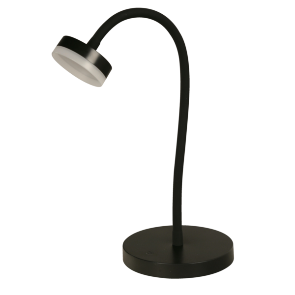 Lámpara de escritorio Led negra de 1 luz 6500K 3W