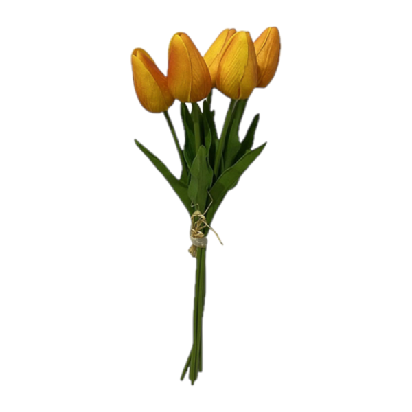 Ramo artificial 34cm de Tulipanes color naranja