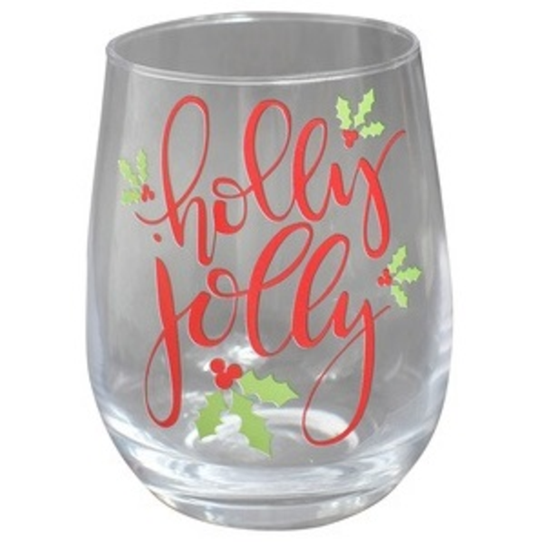 Vaso de vino de 403ml Holly Jolly