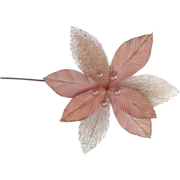 Flor artificial decorativa Blush color rosa