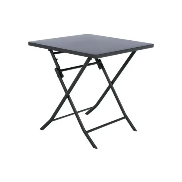 Mesa con patas plegable Greensboro cuadrada color grafito