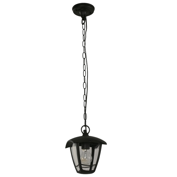 Lámpara colgante negra de 1 luz E27 60W para exterior
