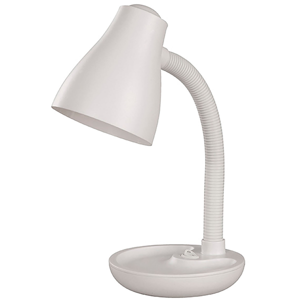 Lámpara de escritorio blanca de 1 luz E27 10W