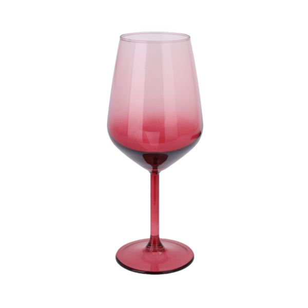 Copa de vidrio 16.5oz para vino color rojo