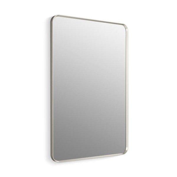 Espejo rectangular Essential de 30" x 45" acabado níquel cepillado