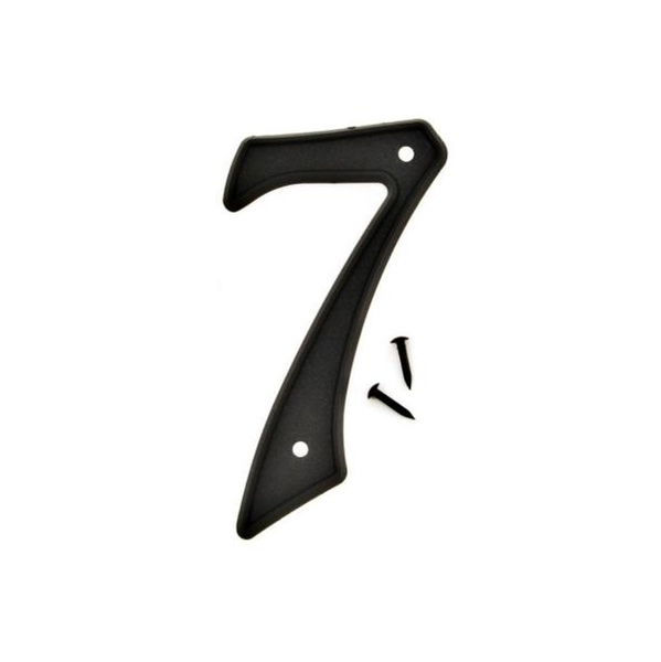 Número Plástico con forma de numero 7 de 4" de color negro HY-KO