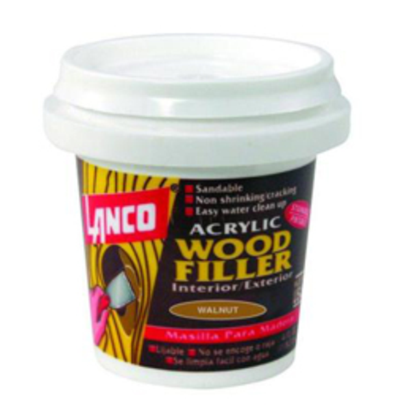 Masilla acrílica Wood Filler interior y exterior 4oz LANCO