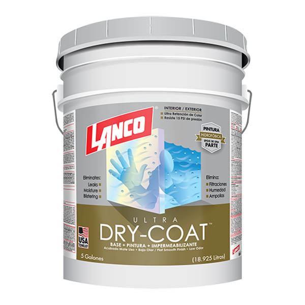 Pintura 3 en 1 Dry Coat Ultra blanco 5 galones (18.92 litros) LANCO