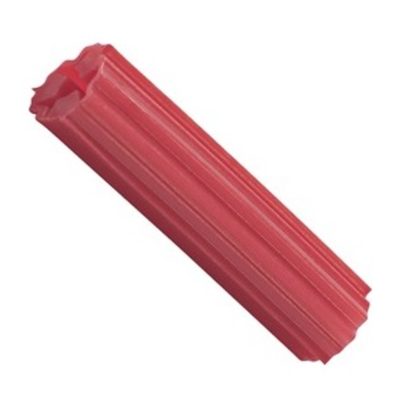 Taco plástico de 7/32" x 1 1/2" color rojo