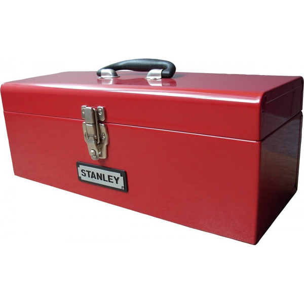 Caja de herramientas de 19" de metal color rojo