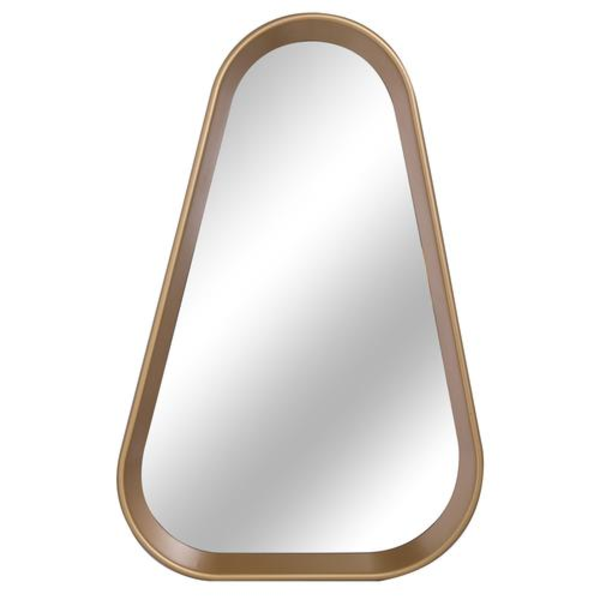 Espejo triangular decorativo 38cm x 25cm con marco color dorado