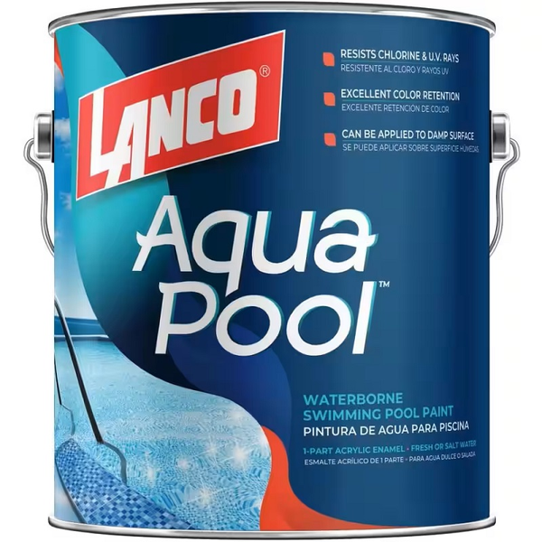 Pintura acrílica base agua Aqua Pool color blanco 1gl