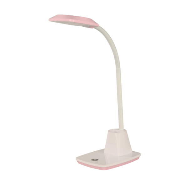 Lámpara de escritorio Led rosada de 1 luz 6000K atenuable 4W
